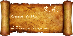 Kammer Anita névjegykártya